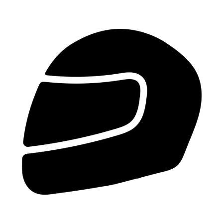 Motorcycle helmet head injury protection icon, stock illustrationのイラスト素材