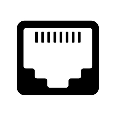 Lan network port, communication port stock illustrationのイラスト素材