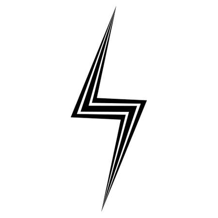 triple lightning thunder bolt stock, lightning icon illustrationのイラスト素材