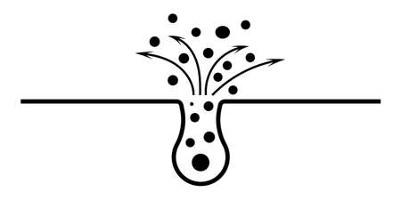 Facial skin care, pore cleaning, clogged face cleansing, acne removalのイラスト素材