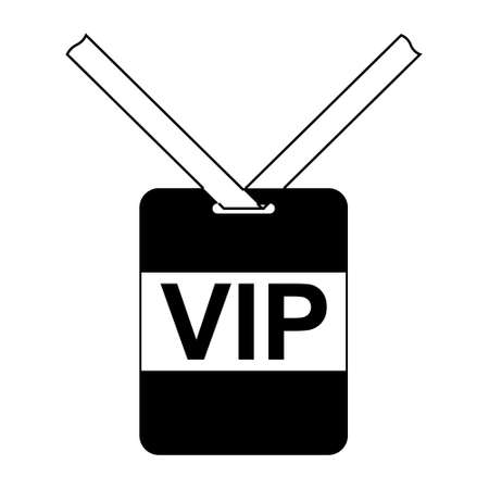 VIP neck tag, very important person badge iconのイラスト素材