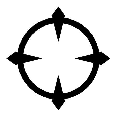 Round weapon sight for accurate shooting, gun sight for accurate aimingのイラスト素材
