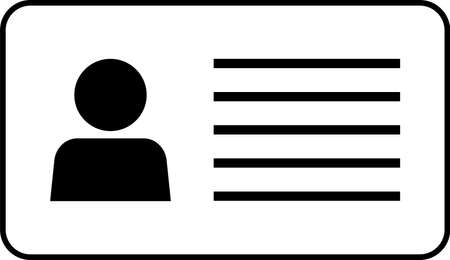 ID card template, identity document stock iconのイラスト素材