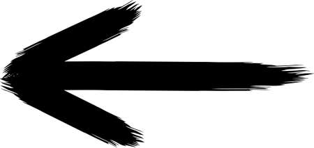 Left right arrows hand drawn rough brush grunge style