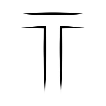 Logo letter t icon axis alphabet logotype t emblemのイラスト素材