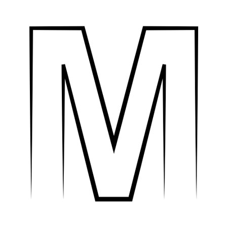 Logo letter m icon axis alphabet logotype m emblemのイラスト素材
