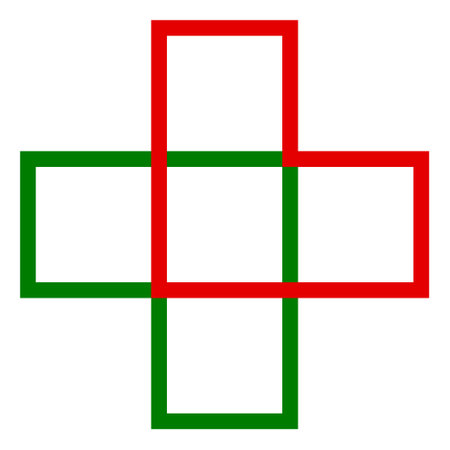 Medical cross health care logo, doctor cross red green healthのイラスト素材