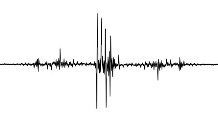 Earthquake sound wave, frequency seismic seismograph, graphic voice lie detectorのイラスト素材