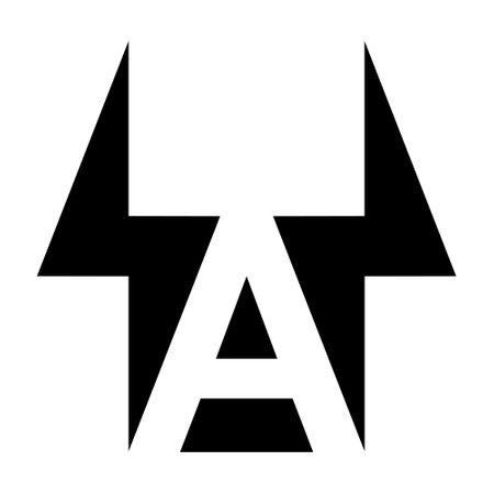 Logo letter a, lightning electric bolt, power energy letter aのイラスト素材