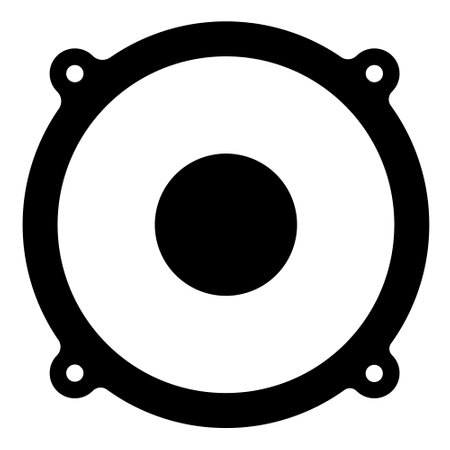 Icon bass sound, power column woofer music party speaker subwooferのイラスト素材