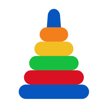 Toy pyramid for development young children, education play cute toyのイラスト素材
