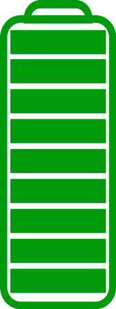 Batteries level charge energy accumulator decreasing full chargeのイラスト素材