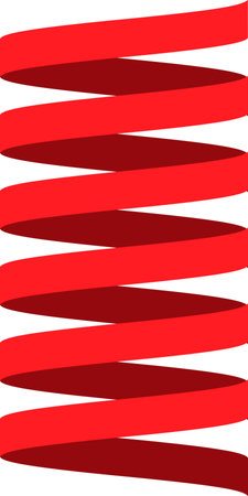 3D ribbon strip, centered geometric shapes cylinderのイラスト素材
