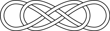 Double knot infinity sign, vector double infinity logo tattooのイラスト素材