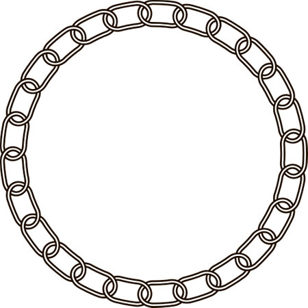 Chain link pattern, circle vector chainのイラスト素材