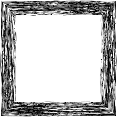 Frame photos pictures pencil shading hand draw frame hatched engravingのイラスト素材