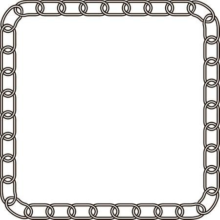 Chain link pattern vector square chainのイラスト素材
