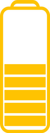 Batteries level charge energy accumulator half chargedのイラスト素材