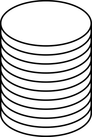 Icon stack coins display rating on exchangeのイラスト素材