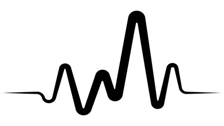 Icon impulse voltage surge, impulse diagram stress sign emotional surgeのイラスト素材