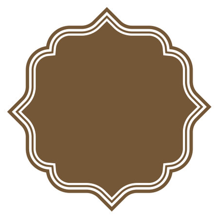 Arabesque arabic frame, ornate shape, tribal board decor, arabesque bannerのイラスト素材