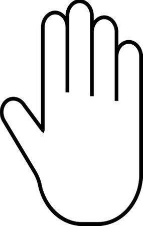 Gestures fingers hand, palm icons, pointers middle finger gestureのイラスト素材