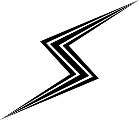 Logo triple lightning thunder bolt stock lightning icon illustrationのイラスト素材