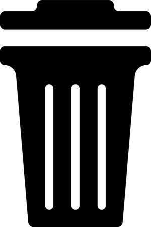 Trash bin icon trash can with lid stock illustrationのイラスト素材