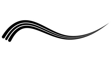 Line swash swish, curly calligraphy under squiggle, swoosh strokeのイラスト素材
