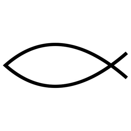 Christian ancient symbol, Jesus sign fish, fish horoscope constellationのイラスト素材