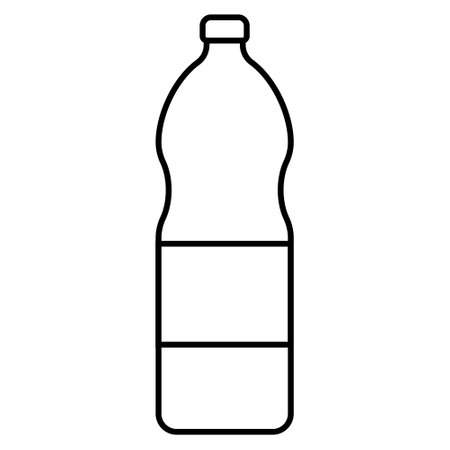 Plastic drink water bottle, plastic PET bottle carbonated mineral waterのイラスト素材