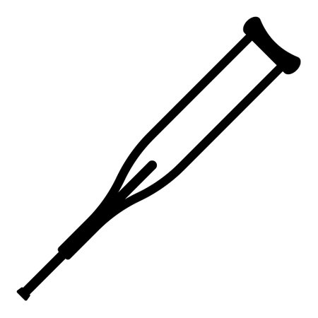 Hospital walking crutch, medical crutches for broken legのイラスト素材
