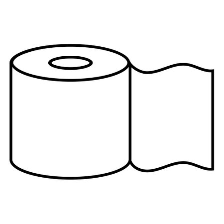 Roll of toilet paper, paper napkins for body hygieneのイラスト素材