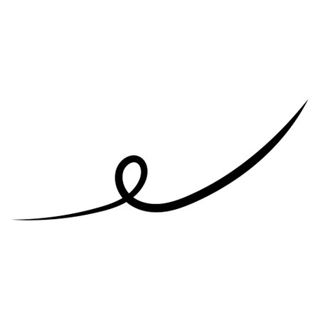 Swirl dynamic black brushstroke line curved line curl swish waveのイラスト素材