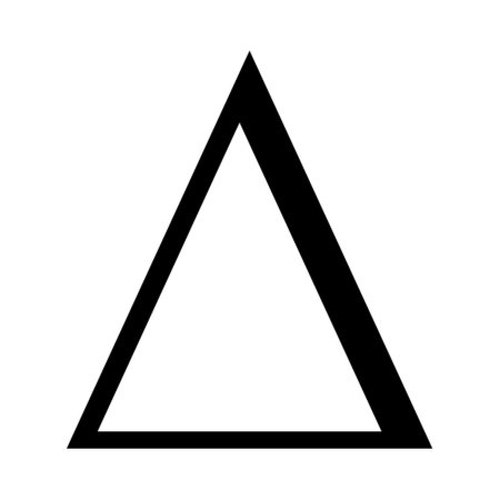 Greek letter Delta Symbol Bold Outlineのイラスト素材