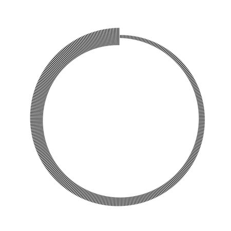 Circular Loading Bar with Radial Progress Linesのイラスト素材