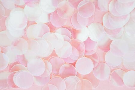 Pink glitter lights background.Festive background.Sparkling pink light.の写真素材