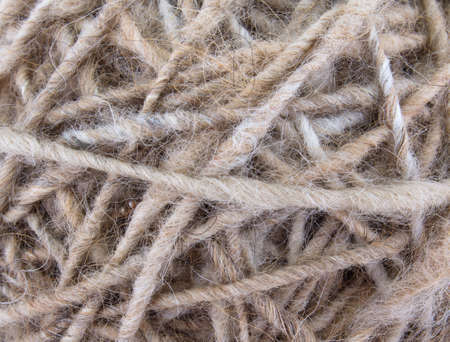 Thread Knitting wrapped in a ball close.の写真素材