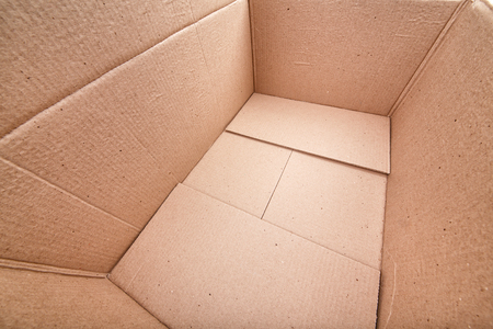 Empty cardboard box close-up.の写真素材