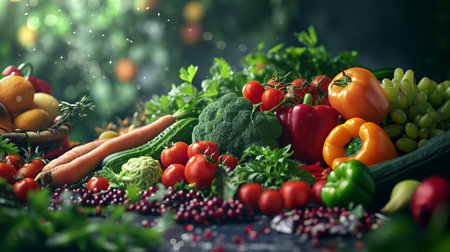 Composition with assorted raw organic vegetables. Detox dietの写真素材