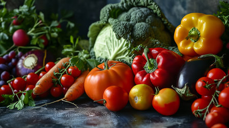 Composition with assorted raw organic vegetables. Detox dietの写真素材