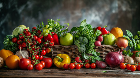 Composition with assorted raw organic vegetables. Detox dietの写真素材