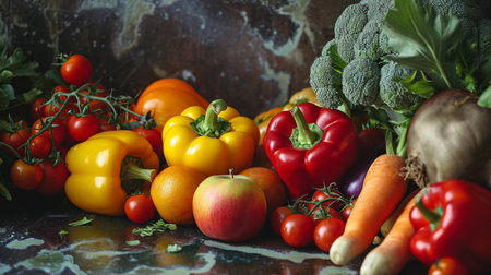 Composition with assorted raw organic vegetables. Detox dietの写真素材