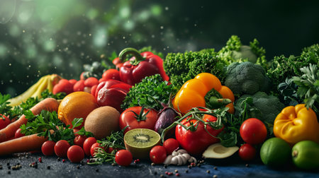 Composition with assorted raw organic vegetables. Detox dietの写真素材