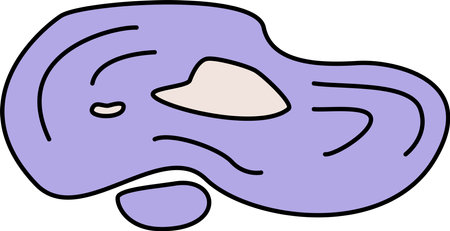 A puddle of melted snow. vector illustration for kidsのイラスト素材