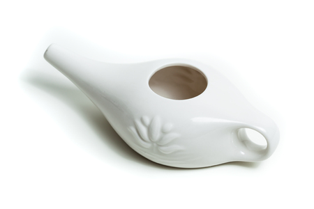 Tank for nasal irrigation. Element cleaning procedures in Yoga and Ayurvedaの写真素材