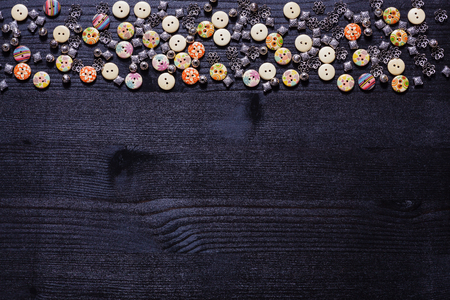The background for needlework and creative projects. Place for textの写真素材