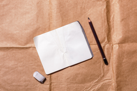 a blank sheet of notebook for writing ideas and thoughtsの写真素材