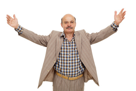 welcoming guests or business partnersの写真素材