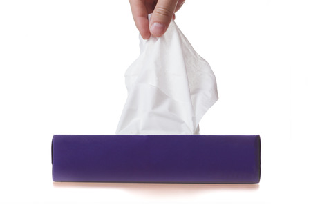 Get a clean handkerchief with the disease, infection, allergyの写真素材